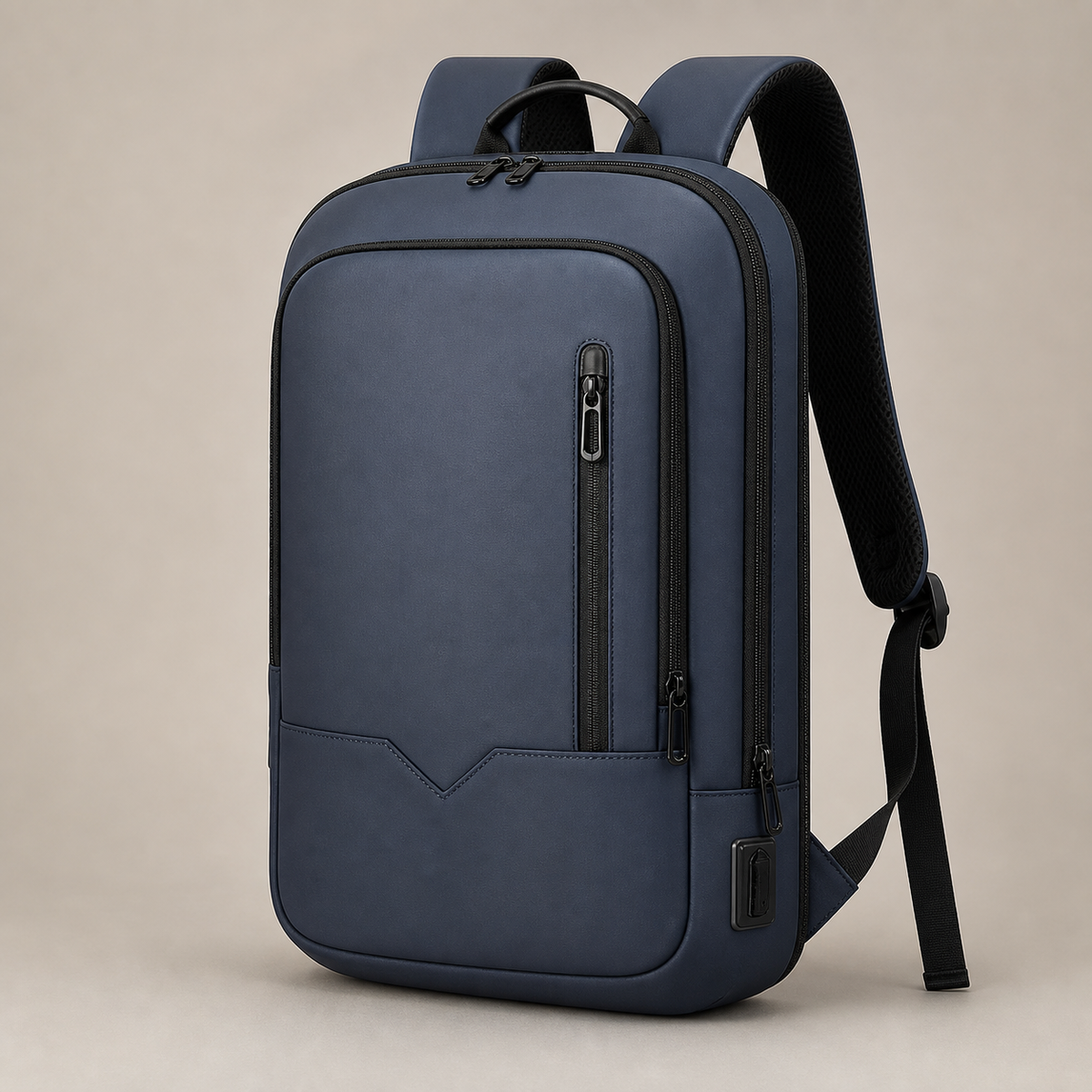 NEXOR Slim Laptop Backpack in navy blue